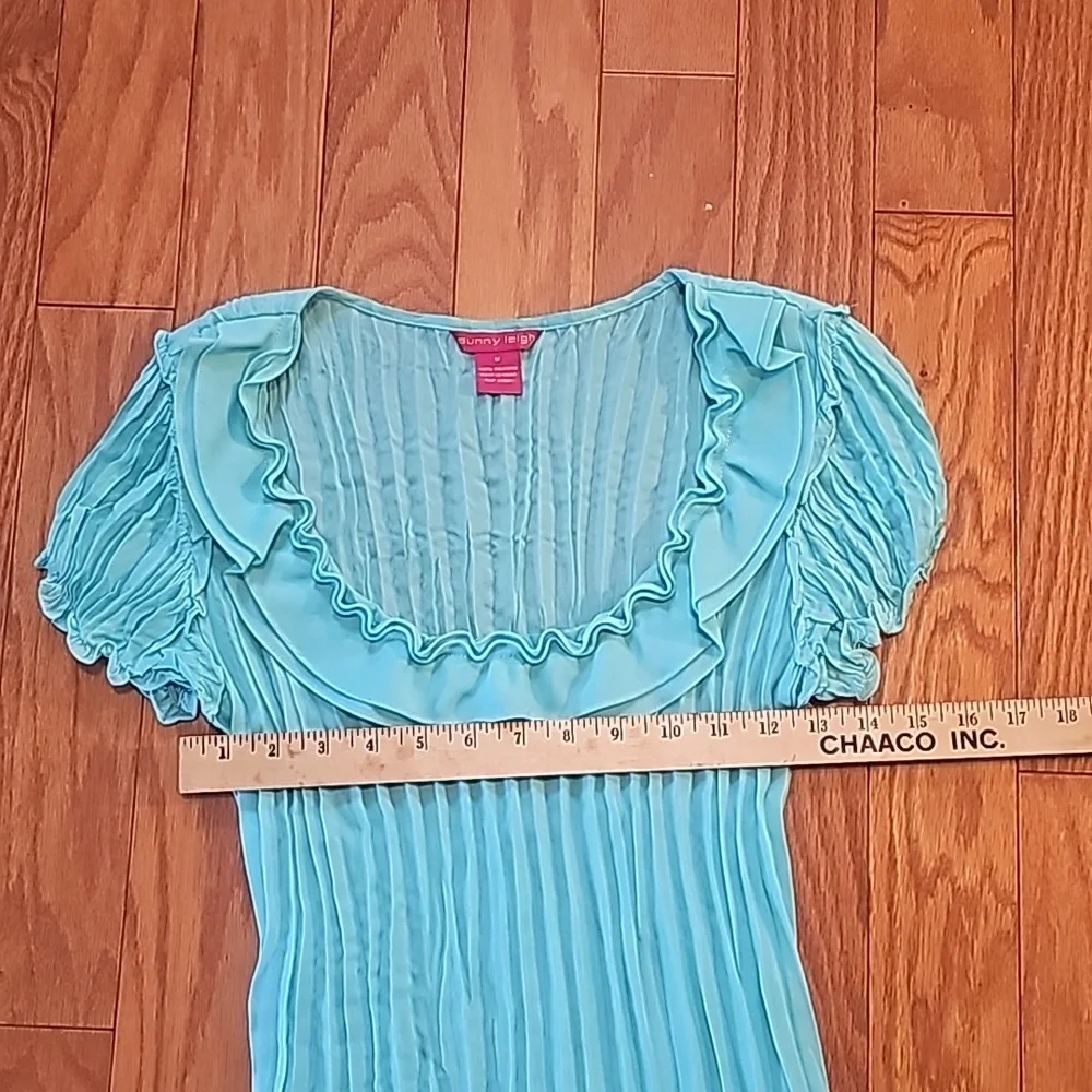 Womens SUNNY LEIGH Shirt. Size M. Color Green. - Picture 3 of 7